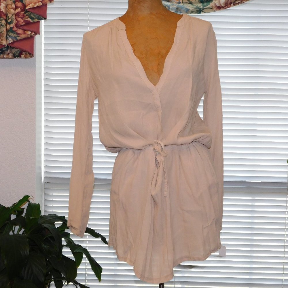 NWT Light Pink / Beige L/S Blouse BACI S / M  Made in Italy